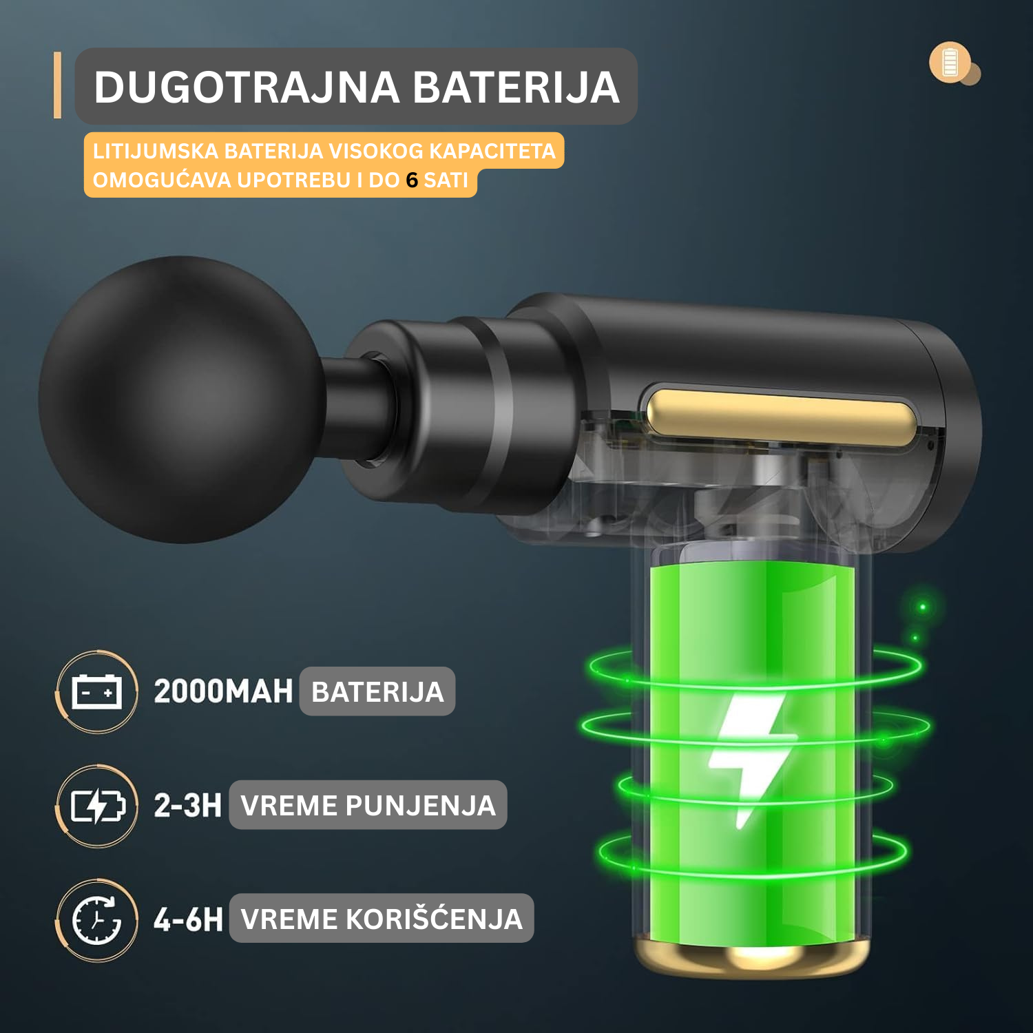 Pištolj za masažu 4 u 1