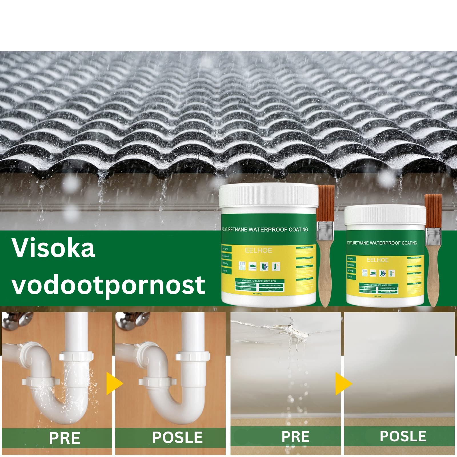 Vodootporni premaz za hidroizolaciju i zaptivanje