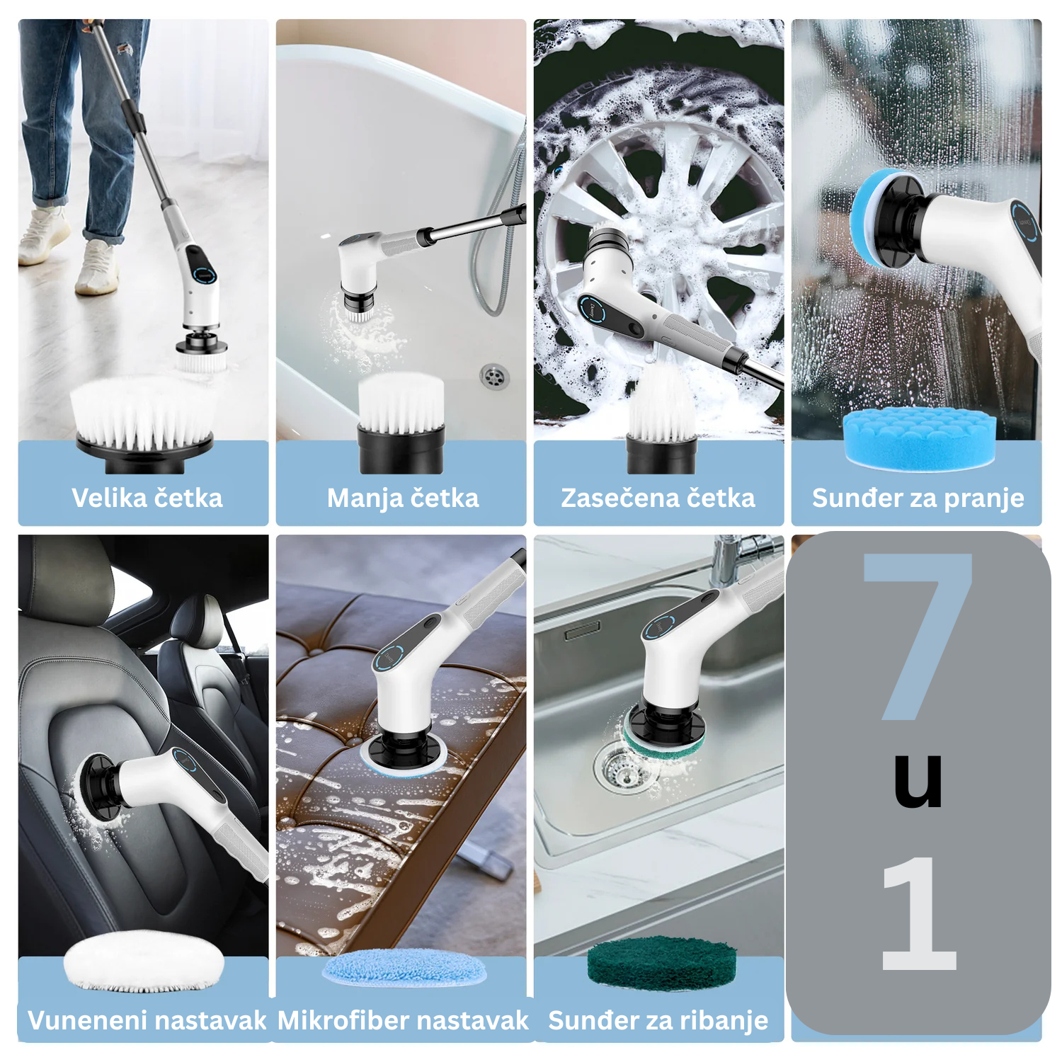 Višenamenska Električna Četka 7 u 1