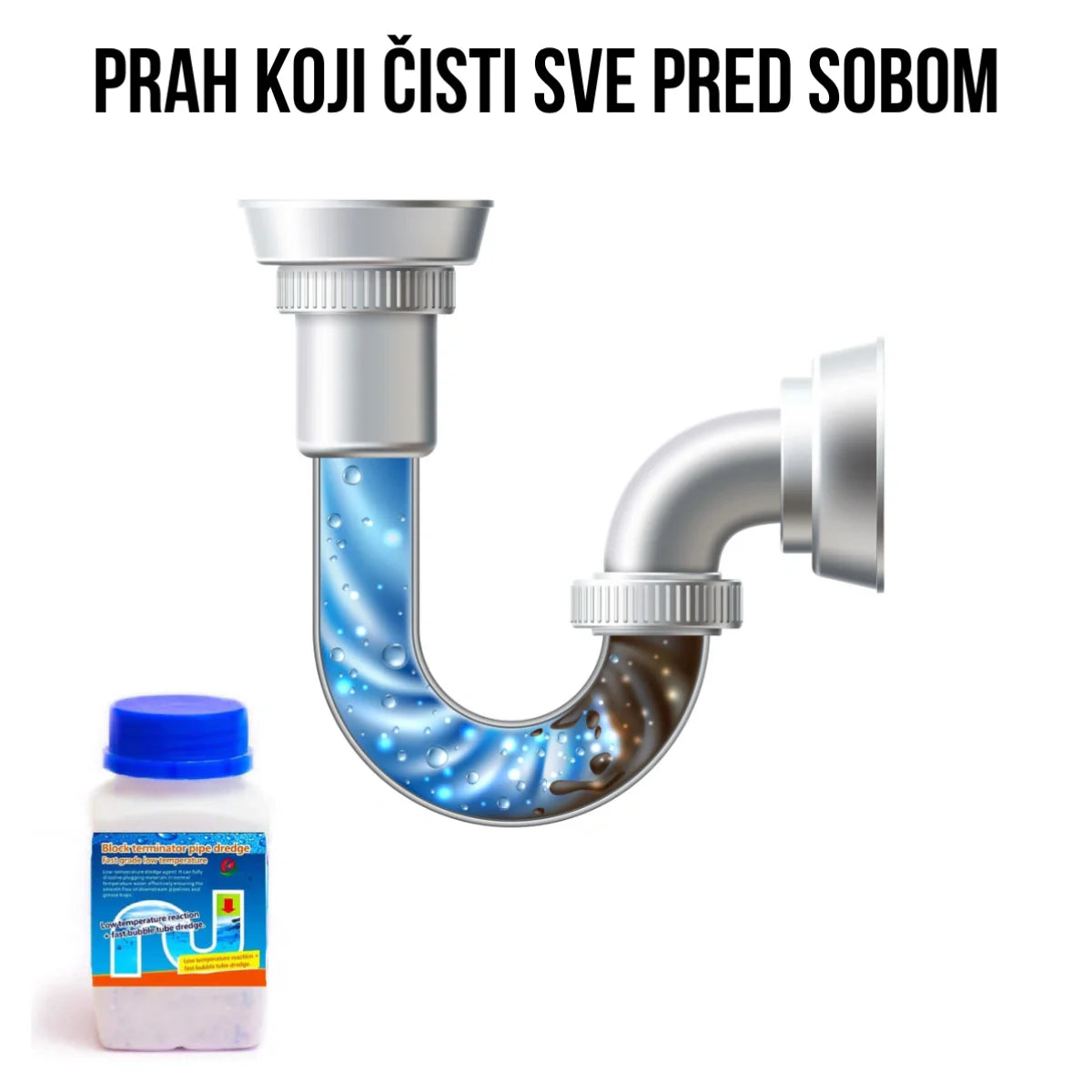 Tornado prah za čišćenje zapušenog odvoda