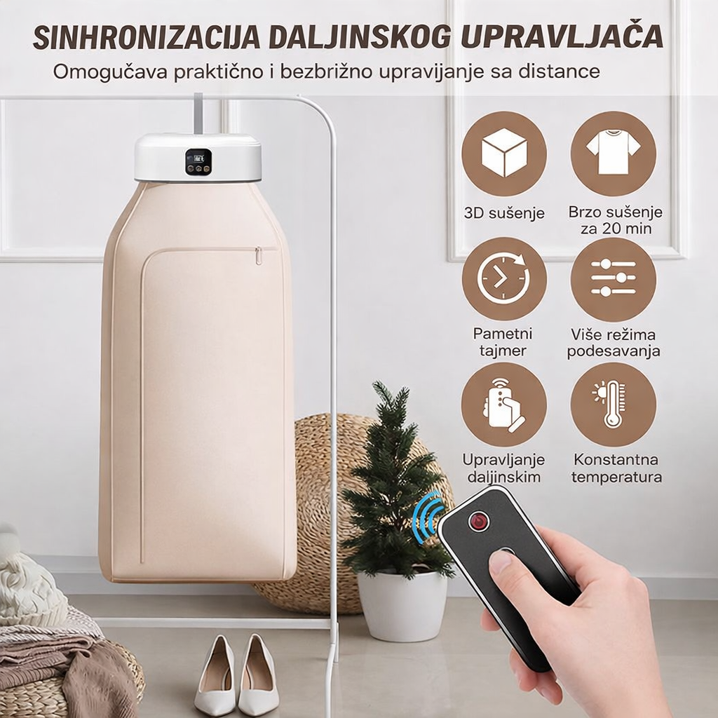Mini prenosna sušilica za veš